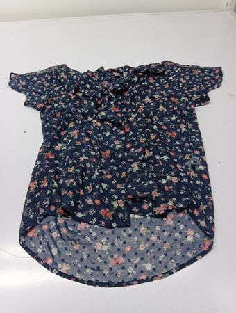 Retmans Navy Floral Print Blouse