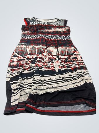SHA&SHA Ärmelloses bedrucktes Kleid