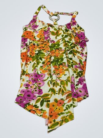 CANI COUTURE Floral Print Halter Top