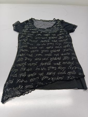 KappAhl Frauen Schwarz Grafikdruck T-Shirt