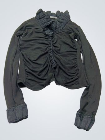 aTAXIA Rüschenshirt mit langen Ärmeln und Rüschensaum