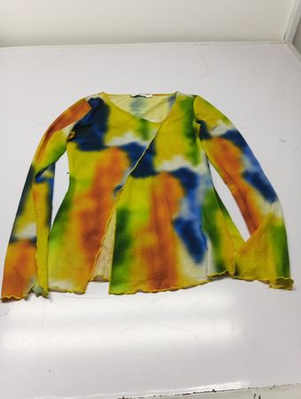 NA-KD Damen Bindeband-Tie-Dye Langarmshirt