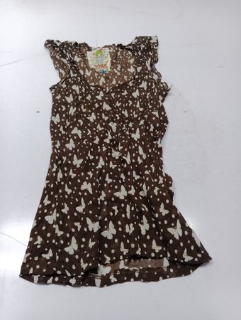 Zara Collection Brauner Schmetterlingsdruck Top