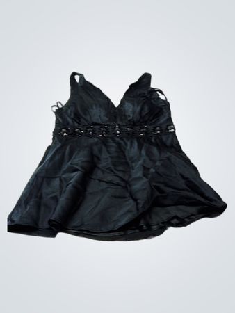 SAND COPENHAGEN Schwarzes verziertes V-Ausschnitt Tanktop