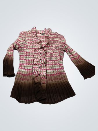PIANO Damen Bluse mit Rüschendetails im Smock-Stil