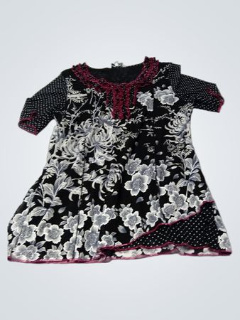 Marie Claire Boutiques Schwarzes Blumendruckkleid