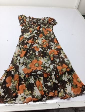 LINDEX Floral Print Tüll-Maxikleid