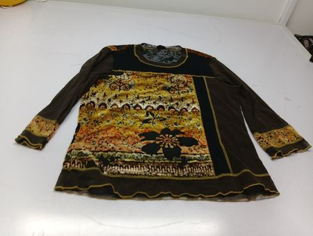 Tribal Langarm Bedrucktes Oberteil