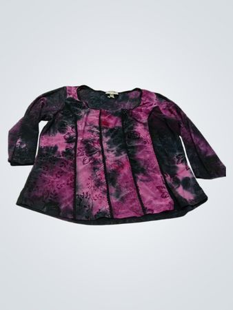 Dressbarn Tie-Dye Langarm-Oberteil