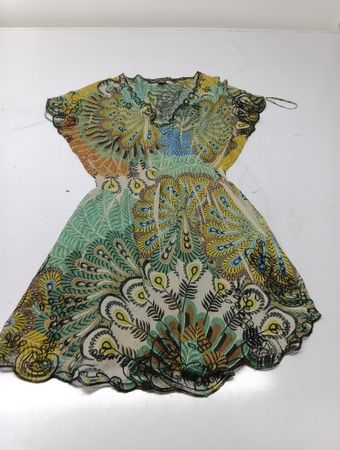 Mary Susan Page, Inc. Pfauenmuster Kleid