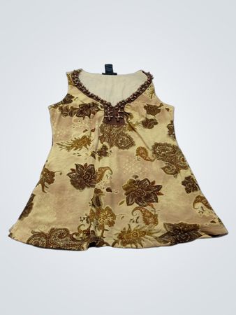 INC International Concepts Damen Bead-Hals ärmelloses Top