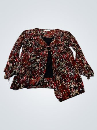 Dressbarn Petite Damen Bedruckter Kimono-Stil Cardigan