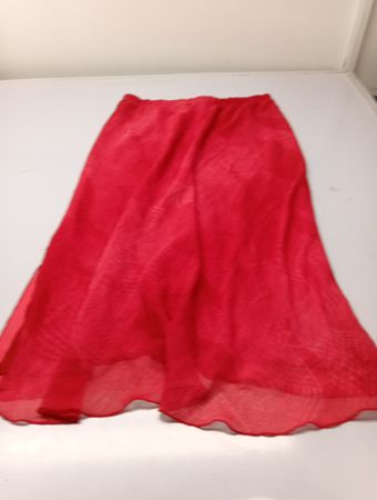 Rote gemusterte Maxi-Rock