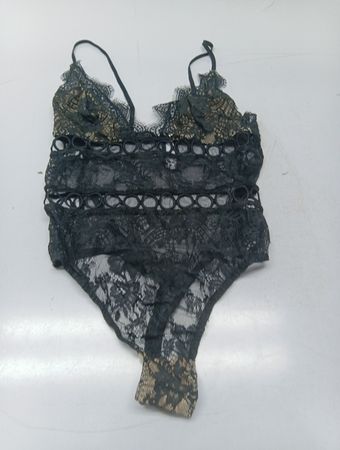 Victoria's Secret schwarzer Spitzen-Body
