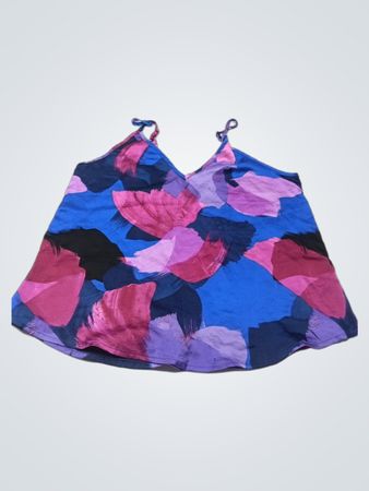 Blaue und pinke abstrakte Druck-Camisole