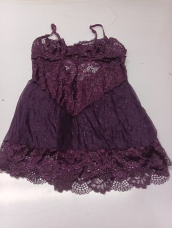 ALA LA CHERI Paris Lila Spitzen-Babydoll
