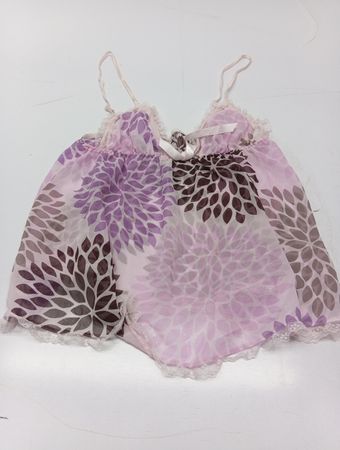 Sheer-Florales Spaghettiträger-Top