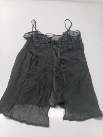 Victoria's Secret Schwarzes Spitzen-Babydoll-Nachthemd