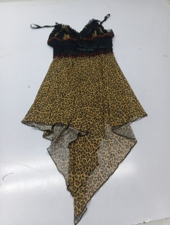 Damen Neckholderkleid mit Leopardenmuster