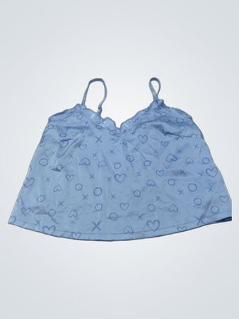 Colsie Light Blue Herz und XOXO Print Cami Top