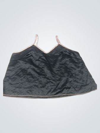 Satin-Camisole mit pinker Einfassung