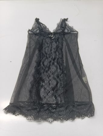 Schwarzes Spitzen-Babydoll
