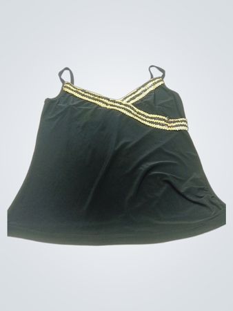 Schwarzes Tanktop mit goldener Verzierung