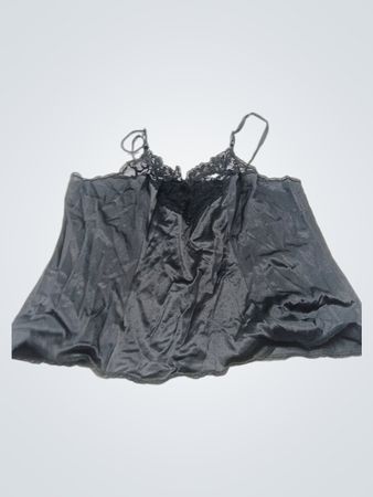 Schwarze Spitzenbesatz-Cami