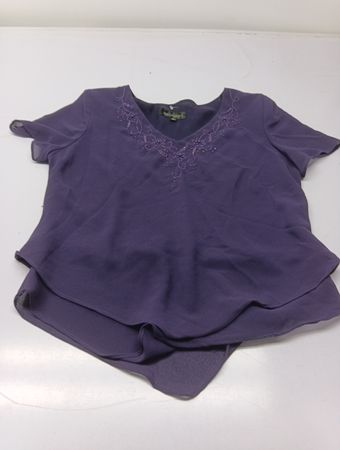 STUDIO I Damen lila Perlenbluse