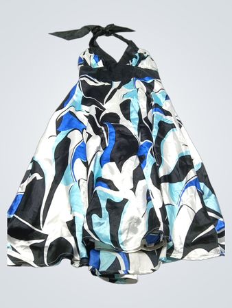 Romy Damen Neckholder-Kleid mit abstraktem Druck
