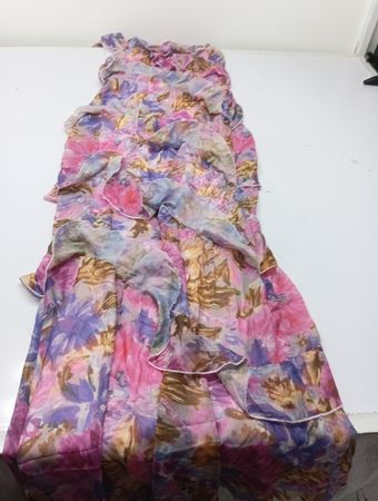 Boohoo Florales Rüschen-Maxi-Kleid