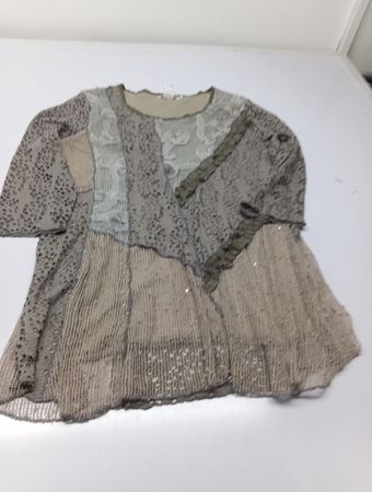 FERATELLI Damen Patchwork-Bluse