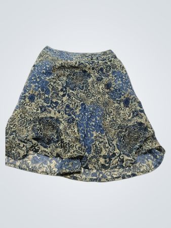 Jessica Petite blauer Rock mit Blumenmuster Größe 6