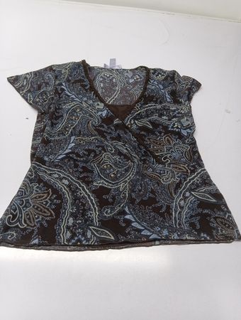 Nine & Co. by Nine West Paisley-Print Kurzarmshirt