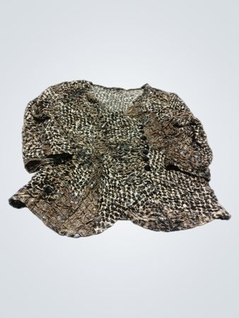 Bluse mit geknittertem Leopardenmuster
