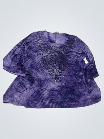 Dressbarn lila verziertes Tunika-Top