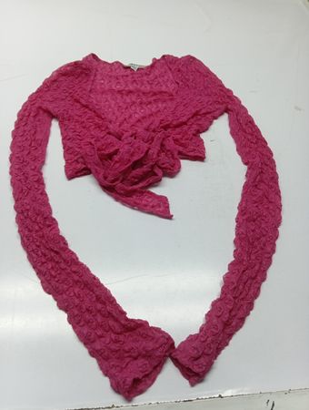 Urban Outfitters Rosa Strukturierter Kurzer Cardigan