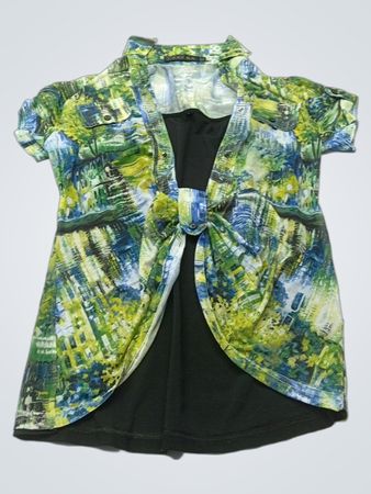 LAVENA Damenbluse mit abstraktem Muster