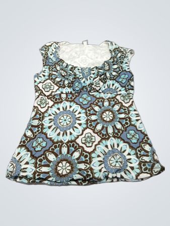 Ann Taylor ärmelloses Top mit Blumenmuster
