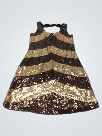 Chevron-Pailletten-Kleid