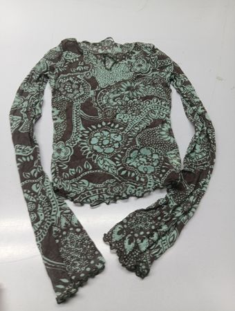 SISLEY Damen Langarm-Oberteil mit Aufdruck