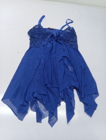 IvviLove Blue Lace Babydoll Dress