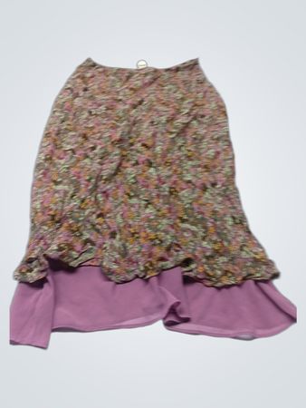 J Jill Petite Blumenmuster Lagen-Midirock