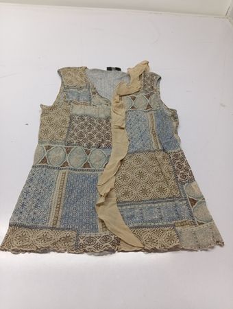 Oui ärmelloses Patchwork-Top