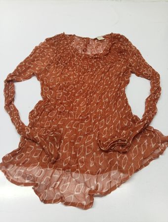 Lucky Brand Women's Orange Print Blouse