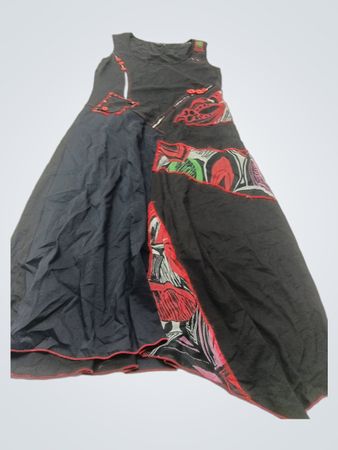 RICOTTA ärmelloses Patchwork-Maxikleid