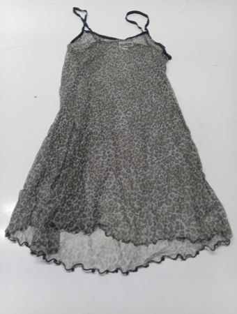 Xhilaration Damen Slipkleid aus transparentem Material mit Leopardenmuster
