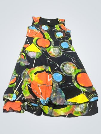 Ärmelloses Kleid mit Abstract-Print