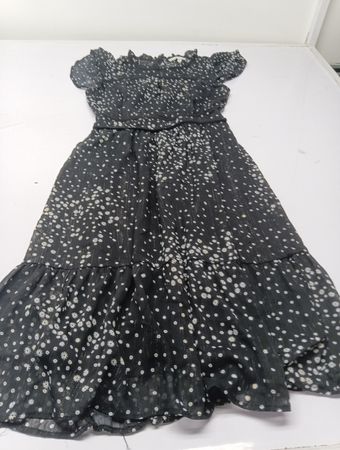 Monteau schwarzes Maxikleid mit Floralprint