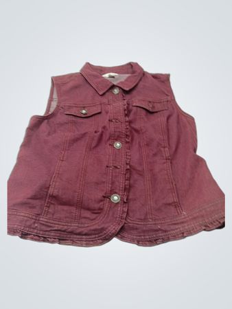 christopher & banks Damen rote Denim-Weste